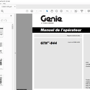 Genie lift GTH-844 Manuel de l’opérateur 1286013 PDF