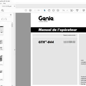 Genie lift GTH-844 Manuel de l’opérateur 1312131