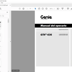 Genie lift GTH-636 Manual del operario 1312130 PDF