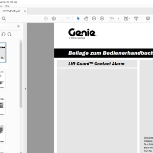 Genie lift Guard Contact Alarm Bedienerhandbuch 1278541