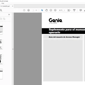 Genie lift Guía del usuario de Access Manager Suplemento para el manual del operario