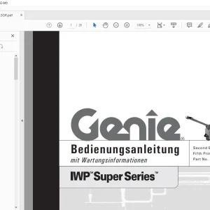 Genie lift IWP Super Series Bedienungsanleitung 48643 PDF