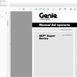 Genie lift IWP Super Series Manual del operario 1298036 PDF