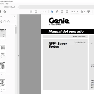 Genie lift IWP Super Series Manual del operario 1298037 PDF