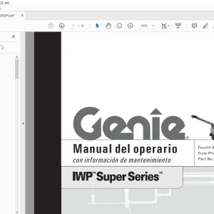 Genie lift IWP Super Series Manual del operario 133485 PDF