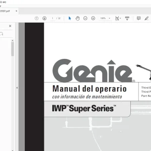 Genie lift IWP Super Series Manual del operario 82909 - PDF DOWNLOAD (Spanish)