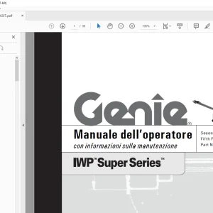 Genie lift IWP Super Series Manuale dell`Operatore