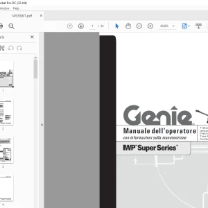 Genie lift IWP Super Series Manuale dell'operatore 145358 PDF