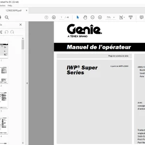 Genie lift IWP Super Series Manuel de l`Operateur 1298036