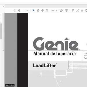 Genie lift Load Lifter Manual del operario 82299 PDF