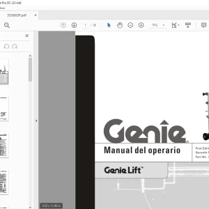 Genie lift Manual del operario 35566 PDF