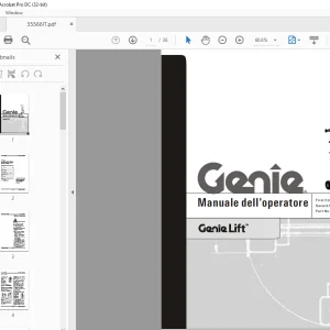 Genie lift Manuale dell`Operatore 35566  - PDF DOWNLOAD (Italian)