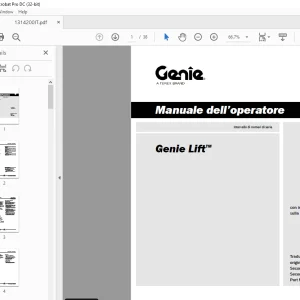 Genie lift Manuale dell’operatore 1314200  -  PDF DOWNLOAD (Italian)
