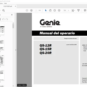 Genie lift QS-12R QS-15R QS-20R Manual del operario 133576 PDF