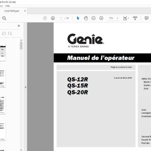 Genie lift QS-12R QS-15R QS-20R Manuel de l’opérateur 133576