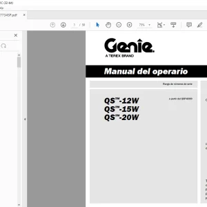 Genie lift QS-12W QS-15W QS-20W Manual del operario 1297734 PDF
