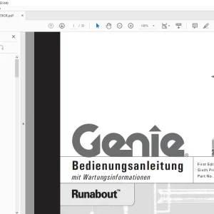 Genie lift Runabout Bedienungsanleitung 72129 PDF