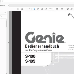 Genie lift S-100 S-105 Bedienungsanleitung 72146 PDF