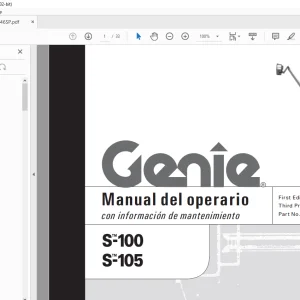 Genie lift S-100 S-105 Manual del Operario 72146 - PDF DOWNLOAD v