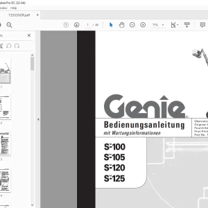 Genie lift S-100 S-105 S-120 S-125 Bedienungsanleitung 133535