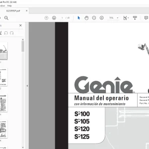 Genie lift S-100 S-105 S-120 S-125 Manual del operario 82599