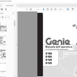 Genie lift S-100 S-105 S-120 S-125 Manuale dell'operatore 133535