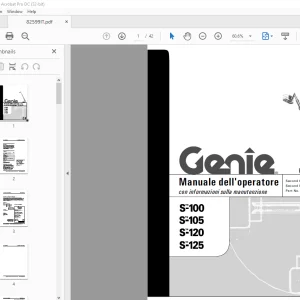 Genie lift S-100 S-105 S-120 S-125 Manuale dell’operatore 82599