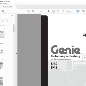 Genie lift S-40 S-45 Bedienungsanleitung 82500 PDF