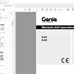 Genie lift S-40 S-45 Manuale dell’operatore 133552 - PDF DOWNLOAD