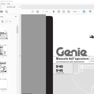 Genie lift S-40 S-45 Manuale dell’operatore 82500 PDF