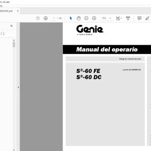 Genie lift S-60 FE S-60 DC Manual del operario 1299605 - PDF DOWNLOAD (Spanish)