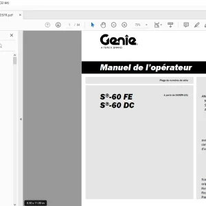 Genie lift S-60 FE S-60 DC Manuel de l’opérateur 1299605