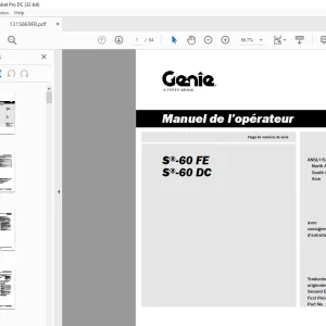 Genie lift S-60 FE S-60 DC Manuel de l’opérateur 1315869