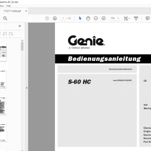 Genie lift S-60 HC Bedienungsanleitung 107112 PDF