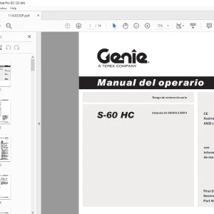 Genie lift S-60 HC Manual del operario 114303 - PDF DOWNLOAD (Spanish)