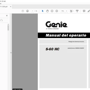 Genie lift S-60 HC Manual del operario T107112 - PDF DOWNLOAD