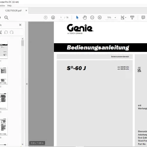 Genie lift S-60 J Bedienungsanleitung 1283765 PDF