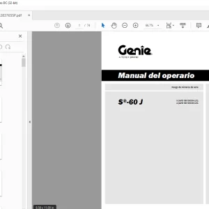Genie lift S-60 J Manual del operario 1283765 PDF