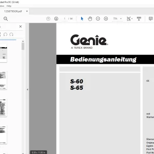 Genie lift S-60 S-65 Bedienungsanleitung 1258795