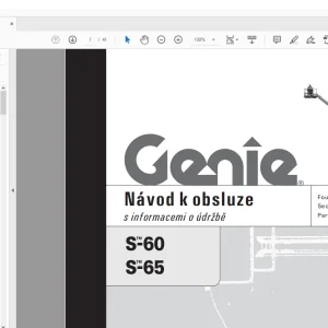 Genie lift S-60 S-65 Návod k obsluze Manual 110018