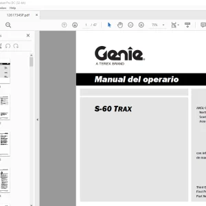 Genie lift S-60 TRAX Manual del operario 1261734 - PDF DOWNLOAD (Spanish)