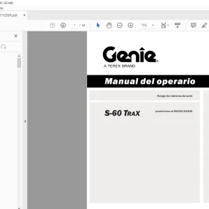 Genie lift S-60 TRAX Manual del operario T107103 - PDF DOWNLOAD (Spanish)