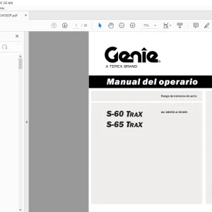 Genie lift S-60 TRAX S-60 TRAX Manual del operario 133408