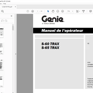 Genie lift S-60 TRAX S-65 TRAX Manuel de l’opérateur