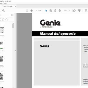 Genie lift S-60X Manual del operario 1261735 -  PDF DOWNLOAD (Spanish)