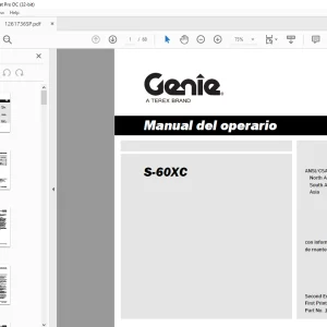 Genie lift S-60XC Manual del operario 1261736  - PDF DOWNLOAD (Spanish)