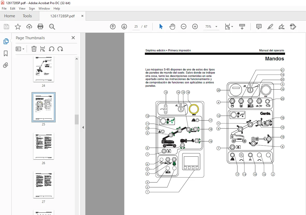 Genie lift S-65 Manual del operario 1261728 - PDF DOWNLOAD (Spanish) - Image 2