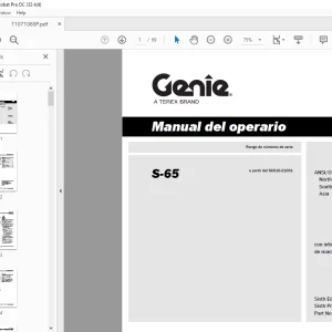 Genie lift S-65 Manual del operario T107106 - PDF DOWNLOAD (Spanish)