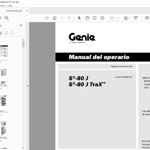 Genie lift S-80 J S-80 J TraX Manual del Operador 1306265