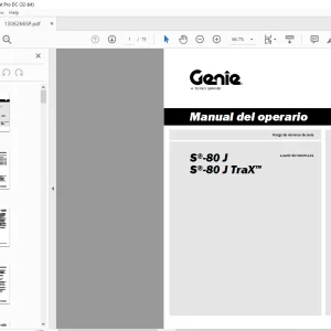 Genie lift S-80 J S-80 J TraX Manual del operario - PDF DOWNLOAD (Spanish)